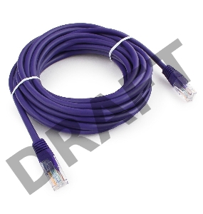 Патч-корд UTP Cablexpert кат.5e, 5м, литой, многожильный (фиолетовый)