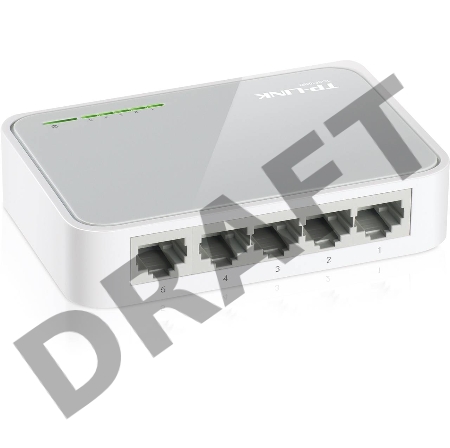 Коммутатор TP-Link SOHO  TL-SF1005D Коммутатор 5-port 10/100M mini Desktop Switch, 5 10/100M RJ45 ports, Plastic case