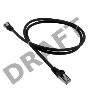 Патч-корд LANMASTER LSZH FTP кат.5e, 0.5 м, черный