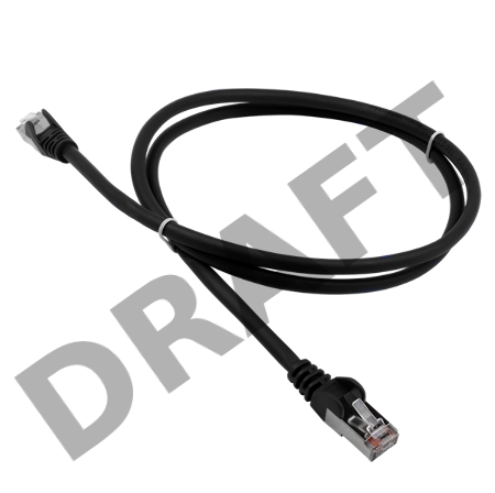 Патч-корд LANMASTER LSZH FTP кат.5e, 0.5 м, черный