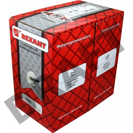 Кабель REXANT (01-0025) Кабель UTP CAT5e 2 пары (305м) 0.51 мм OUTDOOR