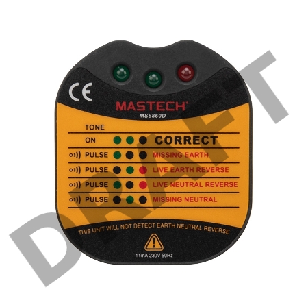 Тестер розеток MS6860D MASTECH