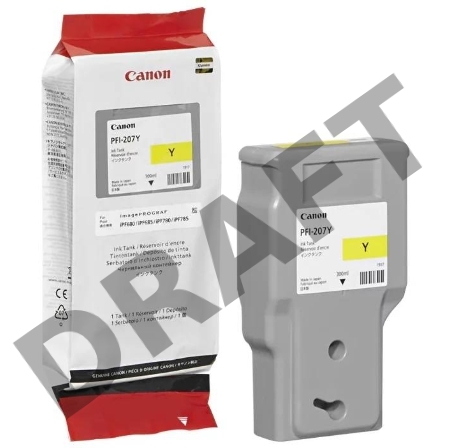 Картридж струйный Canon PFI-207 Y желтый для для iPF680/685/780/785 300ml (8792B001)