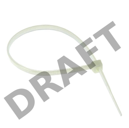 Хомут кабельный 3.6х250 нейл. бел. (уп.100шт) EKF plc-c-3.6x250