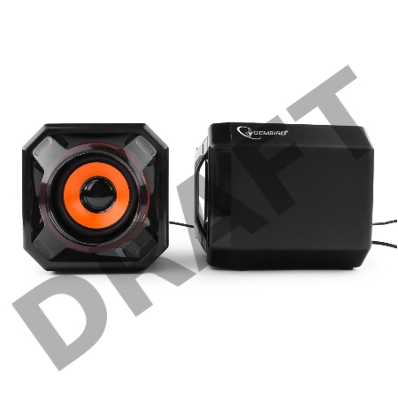 Акустич. система 2.0 Gembird SPK-405, пассив. излучатели, черный, 5 Вт, рег. громкости USB-питание					