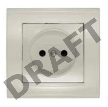 Розетка 1-м СП Бриллиант 16А IP20 защ. шторки без заземл. сл. кость Universal 7948813