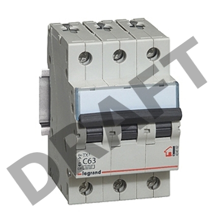 Выключатель автоматический модульный 3п C 25А 6кА TX3 Leg 404058