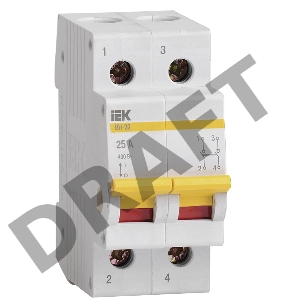 Выключатель нагрузки ВН-32 25А/2П ИЭК MNV10-2-025