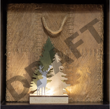 Деревянная фигурка с подсветкой  