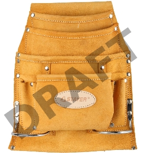 Сумка STAYER 38517  поясная professional для инструментов кожаная 10карманов 2скобы