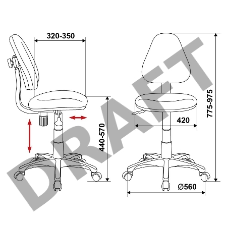 Кресло детское Бюрократ KD-4/PENCIL-GN зеленый карандаши