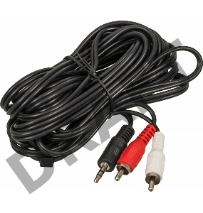Кабель аудио Ningbo JAAC010-5 2хRCA (m)/Jack 3.5 (m) 5м. черный      