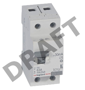 Выключатель дифференциального тока (УЗО) 2п 63А 30мА тип A RX3 Leg 402038