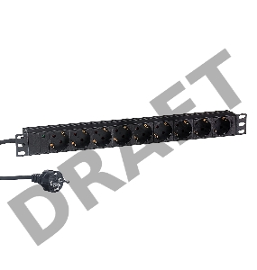 Блок розеток горизонтальный ExeGate ServerPro PDU-19H902 Al-9S-EU1.8, 19