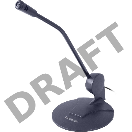 Микрофон Defender MIC-117 черный, кабель 1.8 м {Микрофон компьютерный} [64117]
