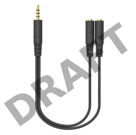 Адаптер аудио A4Tech AD-3P 2xJack 3.5 (f)/Jack 3.5 (m) 0.2м. черный