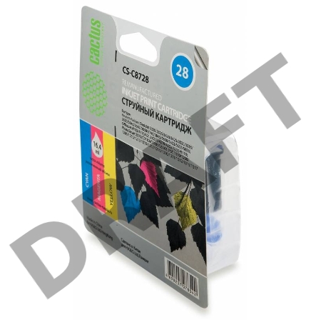 Картридж струйный Cactus CS-C8728 многоцветный для №28 HP DeskJet 3320/3325/3420/3425/3520/3535/3550