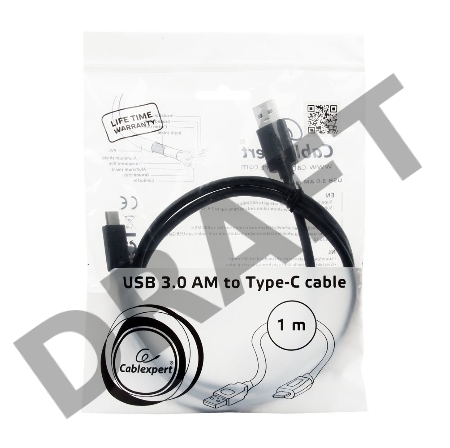 Кабель Cablexpert CCP-USB3-AMCM-1M Кабель USB3.0 AM/USB3.1TypeC, 1м, 