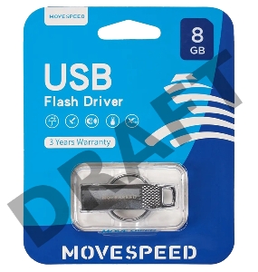 Накопитель USB2.0 8GB Move Speed YSUSL серебро металл