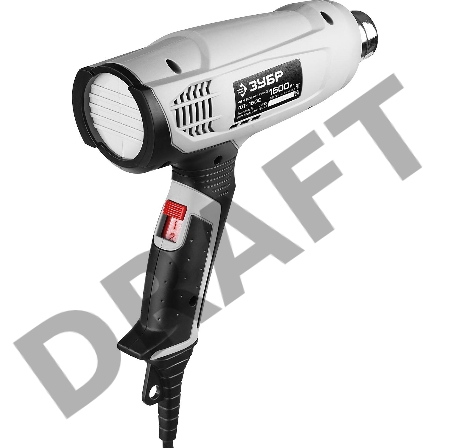 Фен технический ЗУБР ФТ-1600  мастер. слюдяной изолятор насадки 2 режима 350град/350л/мин