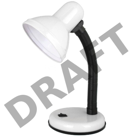 Светильник UF-301P С01 настол. 230В 60Вт бел. Ultraflash 12367