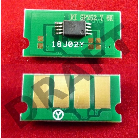 Чип Ricoh Aficio SP C252Dn/C252Sf/C262Dnw/C262Sf Yellow 6K (SPC252HE) (ELP Imaging®)