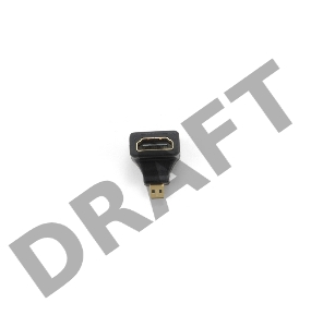 Переходник HDMI-microHDMI Gembird, 19F/19M, угловой, золотые разъемы, пакет  A-HDMI-FDML 