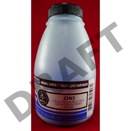 Тонер OKI C610/C810/C821/C822/C830/C5850/C5950/MC560 Cyan (фл., 135г) B&W Premium (Tomoegawa) - фас.России
