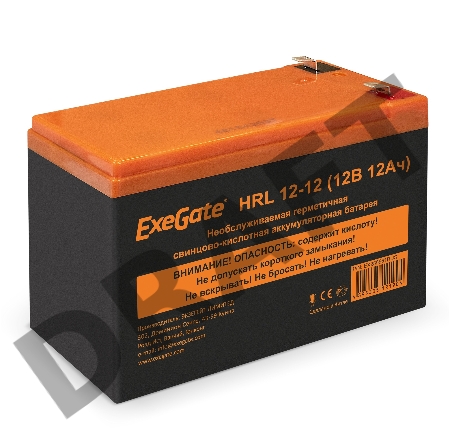 Батарея ExeGate EX285661RUS HRL 12-12 (12V 12Ah 1251W, клеммы F2)
