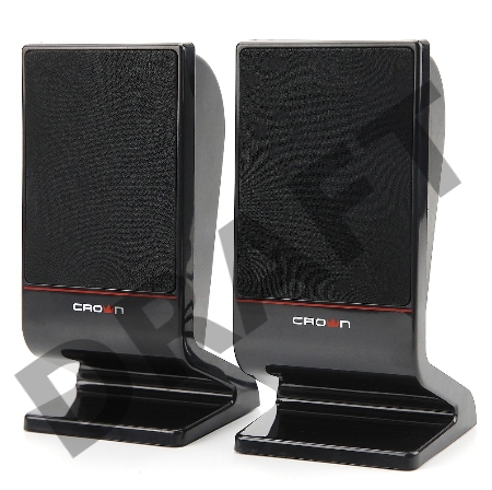 Колонки CROWN CMS-601 (USB, 6W; управление громкостью, разъём для наушников, кнопка включения, Длина кабеля между колонками 1м;Длина аудио-кабеля и питания 2м.)