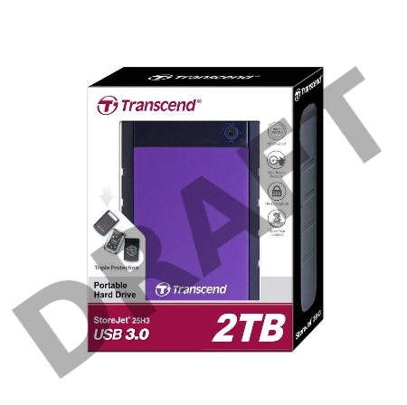 Внешний жесткий диск Transcend USB 3.0 2Tb TS2TSJ25H3P StoreJet 25H3P (5400 об/мин) 2.5