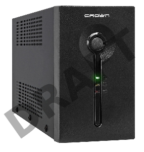Источник бесперебойного питания CROWN Line Intractive CMU-SP650EURO USB 650VA\360W, корпус металл, 1x12V/7AH, розетки 2*EURO+3*IEC, трансформатор AVR 140-290V, съёмный кабель 1.2 м, порт RJ11/45, порт USB, защита: от перегрузки, от КЗ, от скачков напражен