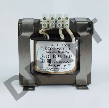 Трансформатор ОСО-0.25-09 220/36В УХЛ3 Кострома ОС0000002365