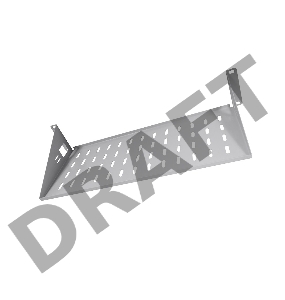 Полка перфорированная консольная 2U, глубина 200 мм, [ МС-20 ]