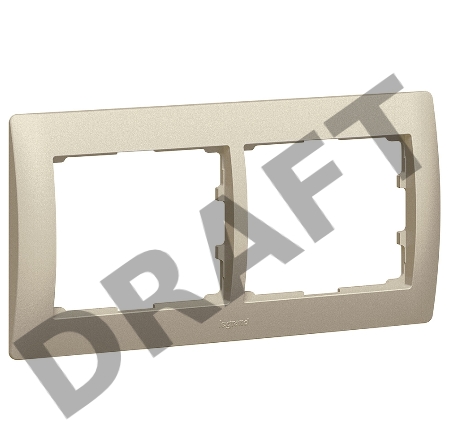 Рамка 2 поста, titanium, гор. G.Life 