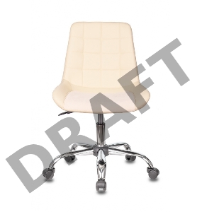 Кресло Бюрократ CH-350SL/IVORY светло-бежевый искусст.кожа/ткань крестовина хром