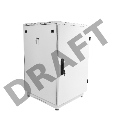Шкаф телеком. напольный 22U (600x600) дверь металл (ШТК-М-22.6.6-3ААА) (2 коробки)