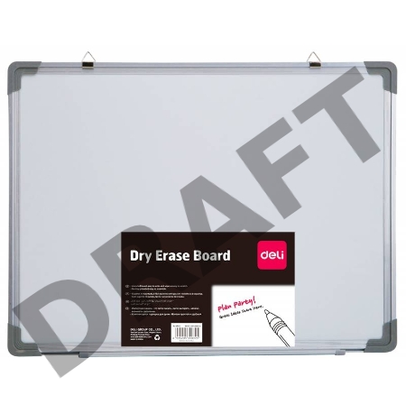 Демонстрационная доска Deli E39032A магнитно-маркерная лак 60x45см белый
