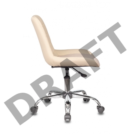 Кресло Бюрократ CH-350SL/IVORY светло-бежевый искусст.кожа/ткань крестовина хром