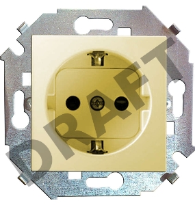 Механизм розетки 1-м СП Simon15 с заземл. сл. кость Simon 1591432-031