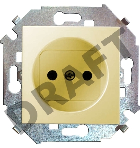 Механизм розетки 1-м СП Simon15 16А IP20 без заземл. сл. кость Simon 1591431-031