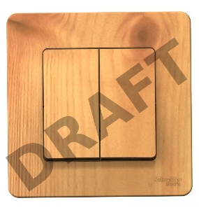 Выключатель 2-кл. СП BLANCA (сх.5) 10А 250В ясень SchE BLNVS010505