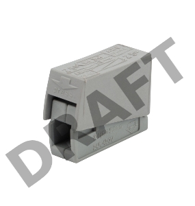 Строительно-монтажная клемма СМК 224-101 для светильника на 1 проводник (1,0-2,5)/(0,5-2,5) мм², серая (10 шт./уп.) REXANT