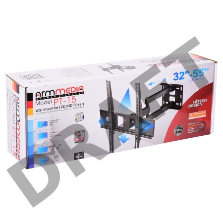 Кронштейны для ТV Arm MEDIA PT-15 new black