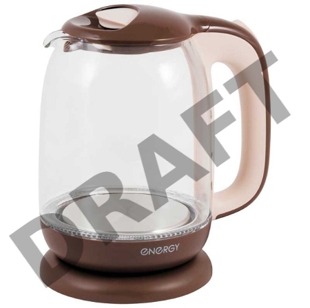 Чайник ENERGY E-281 (1.7л) стекло, пластик, цвет коричневый