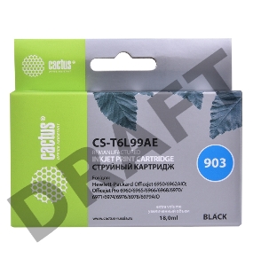 Картридж струйный Cactus №903 CS-T6L99AE черный (300стр.) для HP OJP 6950/6960/6970