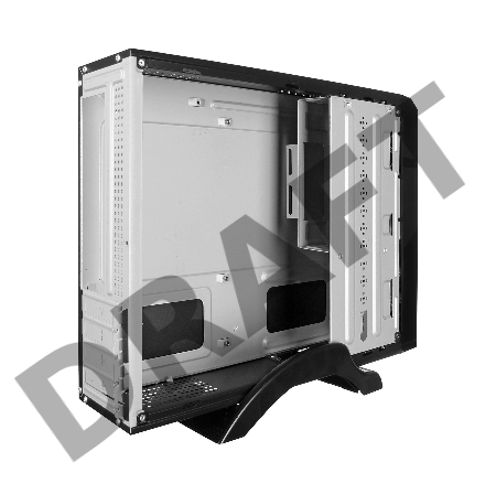 Корпус MiniITX Exegate MI-207 Black, miniITX/mATX, <без БП>, 2*USB, Audio    