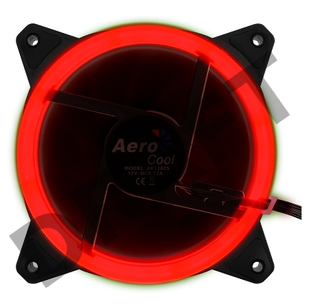 Вентилятор Aerocool REV RGB , 120x120x25мм, 16,8 млн. цветов, RGB подсветка в виде двойного кольца, 3-Pin, 1200 об/мин, 41,3 CFM, 15,1 дБА