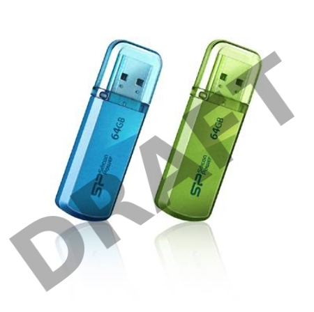 Флеш Диск Silicon Power 64Gb Helios 101 SP064GBUF2101V1N USB2.0 зеленый