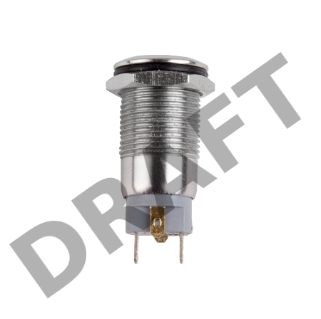 Кнопка  антивандальная Ø12 12В Фикс (2с) ON-OFF синяя  REXANT